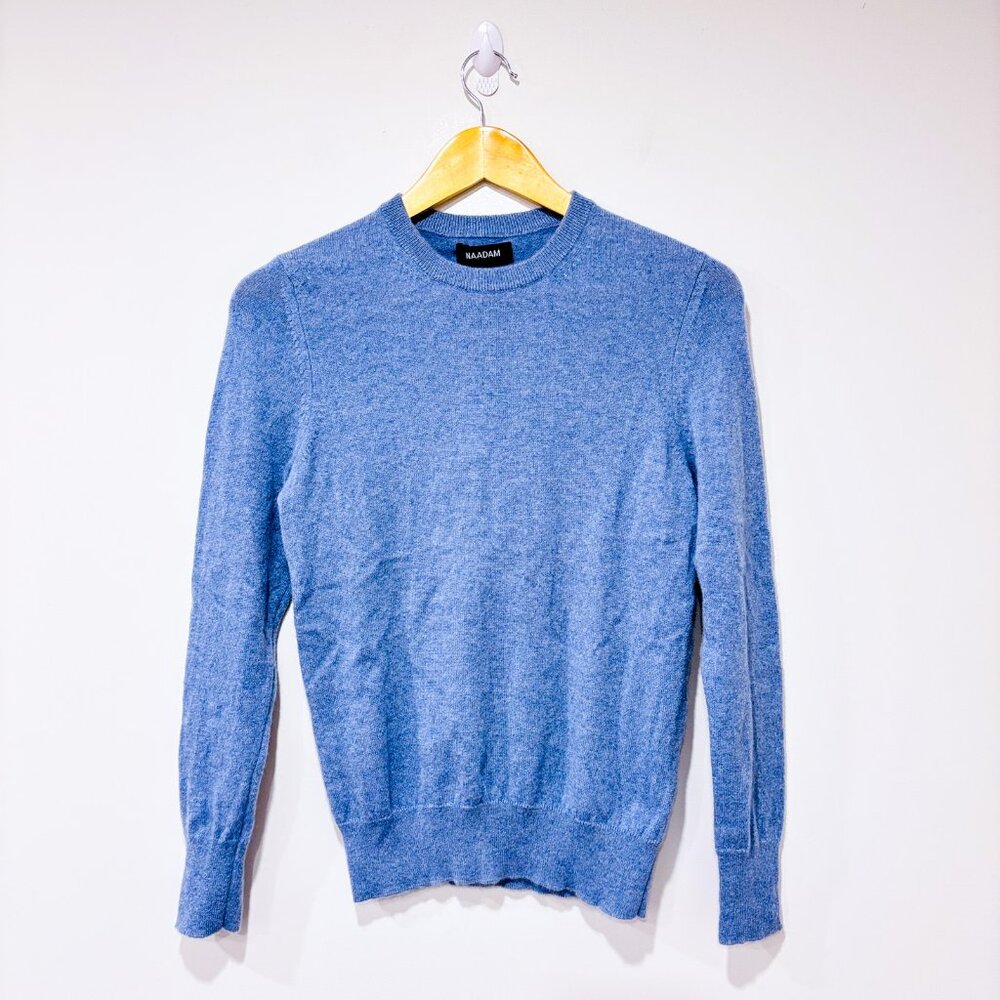 NAADAM 100% Cashmere Sweater Blue Crewneck Knit Small NWT